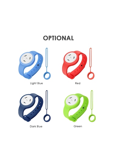 Shineyee Çocuklar İçin Ultrasonik Sinek Kovucu: Şarj Edilebilir Silikon Bileklik Ve Çanta Asısı - Yeşil Dahili Batarya