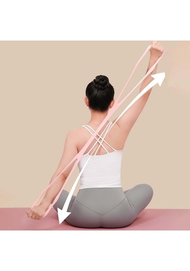 Suntek Şekil 8 Fitness Direnç Bandı Silikon Taşınabilir Egzersiz Pembe