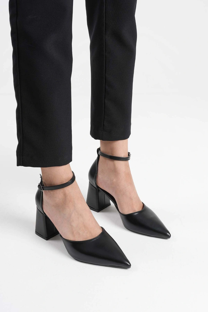 Kocadal Kocadal Doren Siyah Cilt Kadın Topuklu Ayakkabı Muhtelif