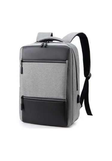 Relaxed İşe Gidip Gelme Sırt Çantası, Bilgisayar Çantası, Büyük Kapasiteli Öğrenci Okul Çantası, Gündelik Dış Mekan Seyahat Çantası - Gri