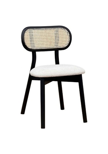 Orpheus Bambu Hasırlı Ahşap Sandalye Siyah