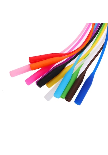 Karışık Renk Silikon Gözlük Askı İpi 10 Adet Çok Renkli
