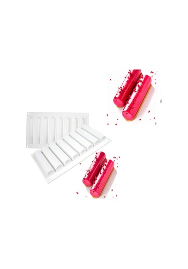 8 Altın Şerit Mousse Fransız Tatlı Kek Kalıbı Sosis Silindirik Şerit
