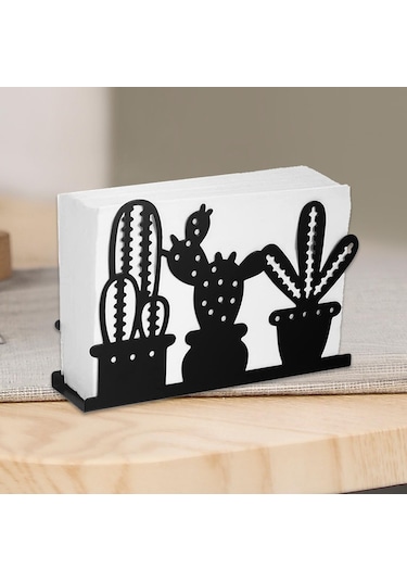 Homyl Masa Üstü Kağıt Peçete Tutucu Standı Organizatör Siyah