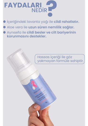 Bade Natural Nemlendirici Bebek Köpük Şampuan Doğal 100 ML