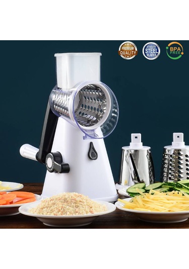 Altron Pratik Paslanmaz Çelik 3 Başlıklı Doğrayıcı Kollu Rende Çe