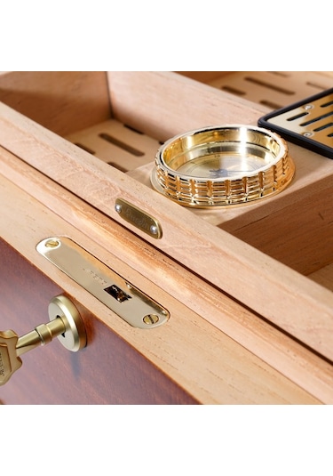 Angelo A. Kahve/gold Ahşap Kaplama Humidor 923013