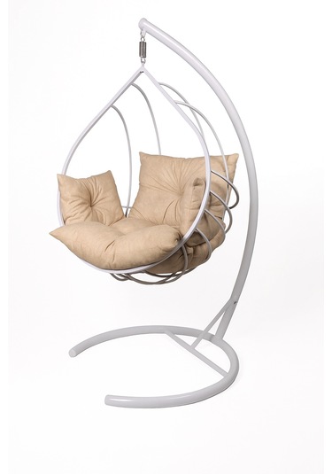 Damla Salıncak - Armut Salıncak Beyaz Beyaz Bej