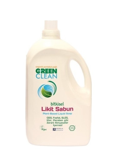 U Green Clean Organik Portakal Yağlı Bitkisel Likit Sabun 2750 ML