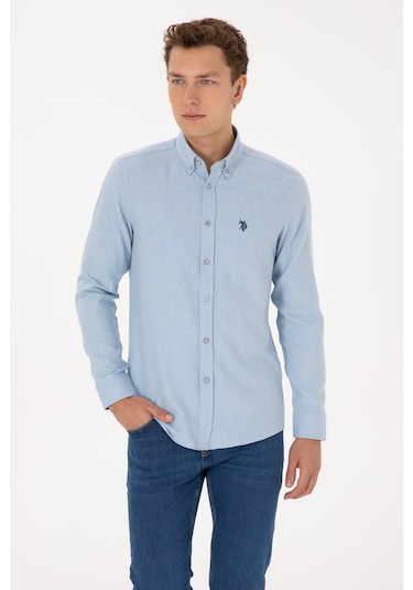 U.s. Polo Assn. Erkek Açık Mavi Gömlek Basic 50316721-vr003 Acık Mavı