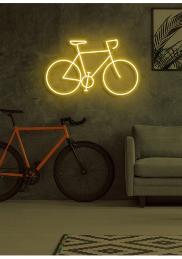 Twins Led Bisiklet Figürlü Neon Tabela Gün Işığı Model:model:40503366 Gün Işığı