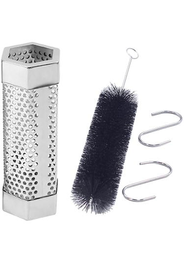 Homyl Örgü Barbekü Barbekü Sigara Içen 6in-fırça-ve-kanca Gümüş
