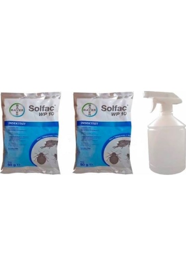 Bayer Solfac WP 10 Genel Haşere İlacı 2 x 50 G + İlaçlama Pompası 1 L