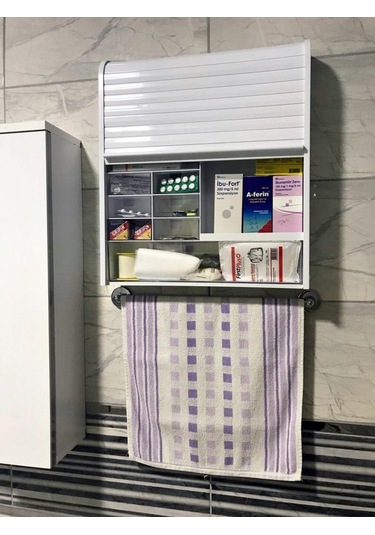 Primanova 092 Panjurlu Çok Amaçlı Kilitli Ecza ve Banyo Dolabı