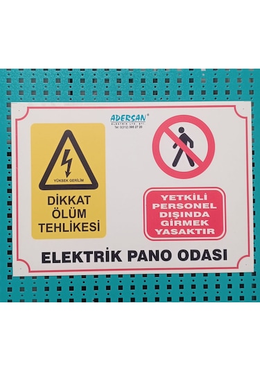 Elektrik Pano Odası Girilmez Uyarı Levhası