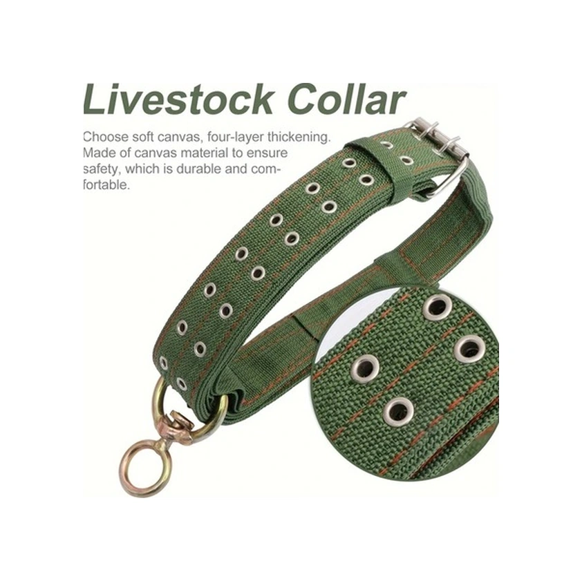 Trendooze Güneş022 L Model Kalın 4 Katlı Tozluk Boyunduruğu, Dayanıklı Kanvas Tasmalı Çiftlik Hayvanları İçin