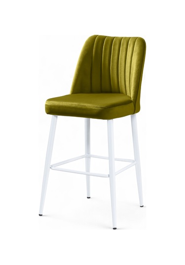 Ada Sandalye - Babyface Sarı- Metal Beyaz Ayak Sarı