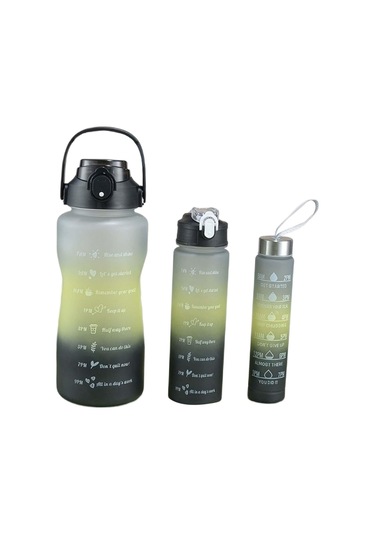 Suntek Magideal 3 Adet Spor Su Şişesi Yeniden Kullanılabilir Stil-d