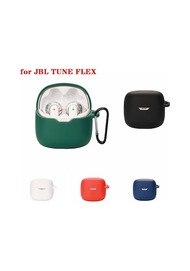 Jbl Tune Flex Uyumlu Silikon Kancalı Kılıf Ürün Kulaklık Değil Beyaz