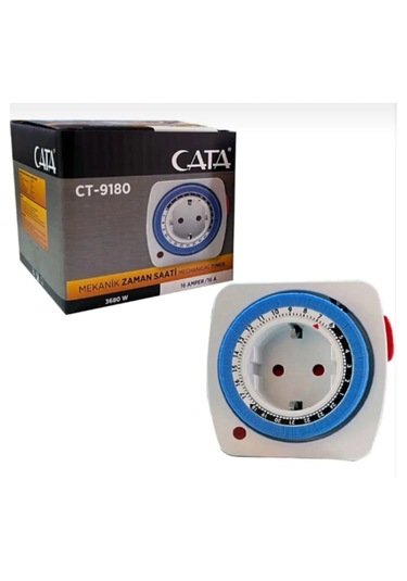 Cata Mekanik Zaman Saati Priz Akıllı Priz Zaman Ayarlı Priz