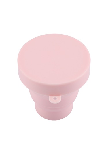 Yaozixa Pembe Silikon Katlanabilir Matara - Taşınabilir, Isı Saklayıcı Kapağıyla, Dış Etkinlikler İçin 230ml