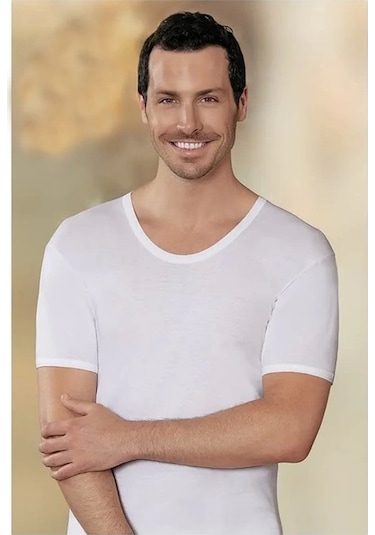Erkek Kısa Kol Fanila E001 Beyaz