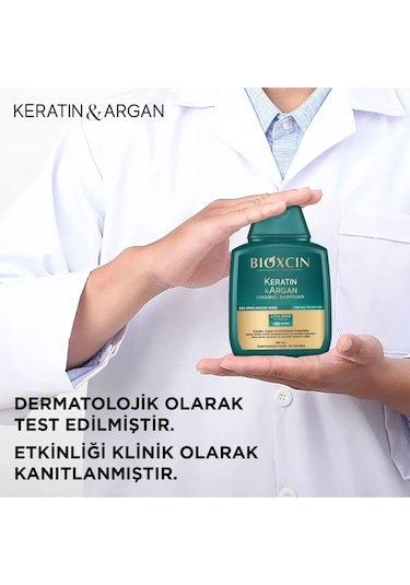 Keratin & Argan Onarıcı Şampuan 300 Ml - Yıpranmış Ve Hasar Görmüş Saçlar 3'lü