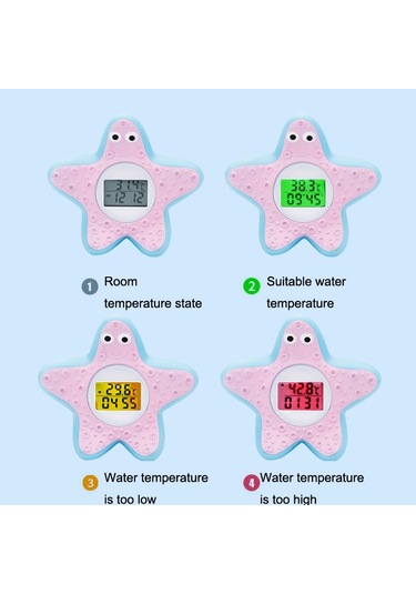 Sones Mty-805 Karikatür Çocuk Elektronik Su Termometresi Pembe