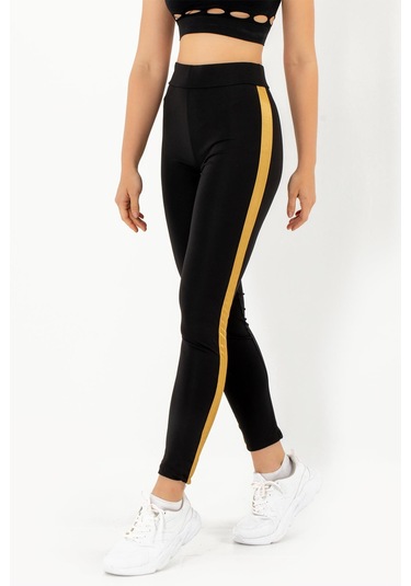 Doremi Active Sportive Kalın Çizgili Tayt-878 001