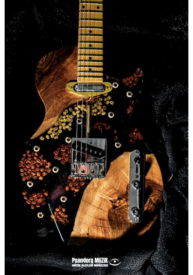 Elektro Gitar Custom Epoksi & Yıllanmış Ağaç Kişiye Özel Butterscotch Blonde