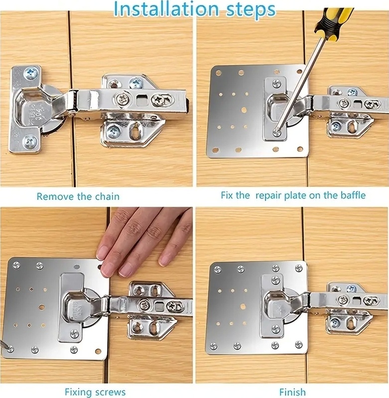 Paslanmaz Çelik Menteşe Onarım Plakası Renk