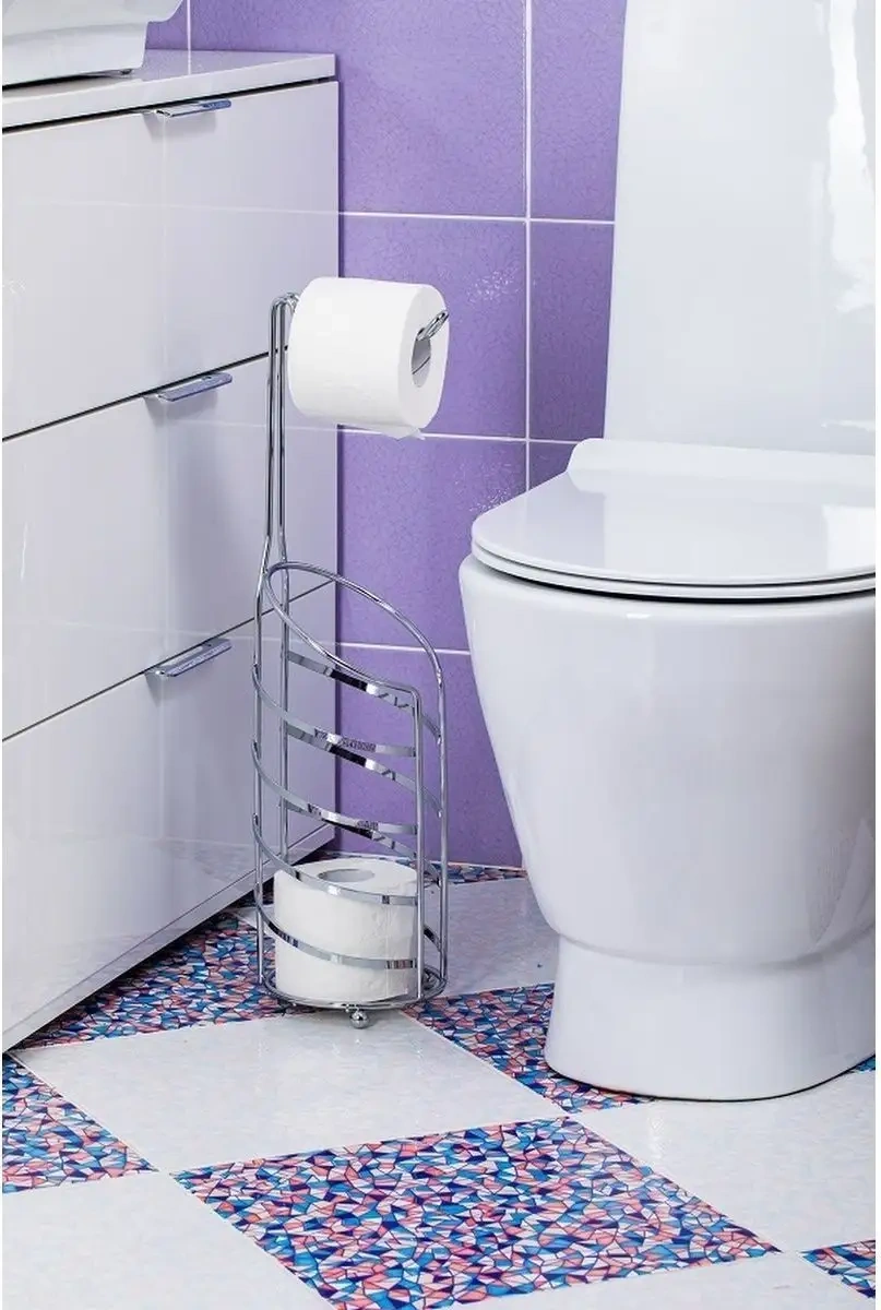 Swensa Sabunluk Ve Tuvalet Kağıdı Tutuculu Ayaklı Stand 14015313 Gri