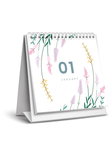 2026 Flover Masa Takvimi Yenii-16x15 Cm