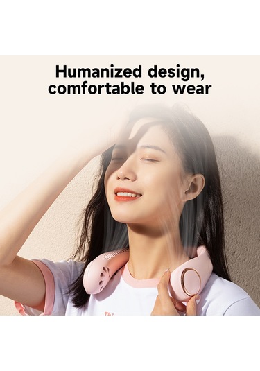 Lemestar Beyaz Boylu Kolsuz Boyun Fanı - 3 Vites Rüzgar Hızı - Led Ekran - 360 Tam Yönlü Havalandırma - 2000mah Batarya Beyaz