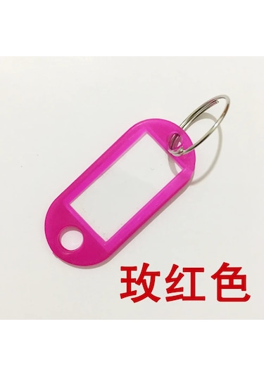 Stmanya 10'lu Çok Renkli Anahtarlık Seti - Kimlik Ve Bagaj Etiketi Rose Red