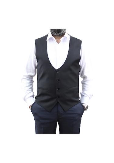 Mentor Regalo Büyük Beden Yelek Siyah 50173