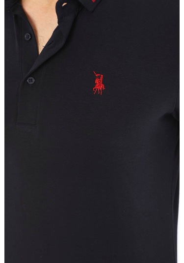 T8586 Dewberry Erkek Polo Yaka T-shırt-lacivert Lacivert