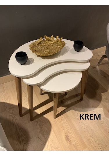 Akset Zigon Sehpa Fasulye Ceviz