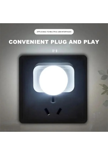 Kangvka 10'lu Paket Usb Led Gece Lambası, 5v 1a, 1w, 80-100 Lumens, Sıcak Isık, Dayanıklı Abs+pc, Taşınabilir, Ev Ve Seyahat İçin Sıcak