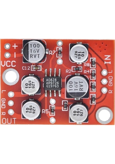 Ad828 Preamp Modül Ses Yükseltici Amfi Stereo Mikrofon Gitar Enstrüman Ses Video Sinyal Ön