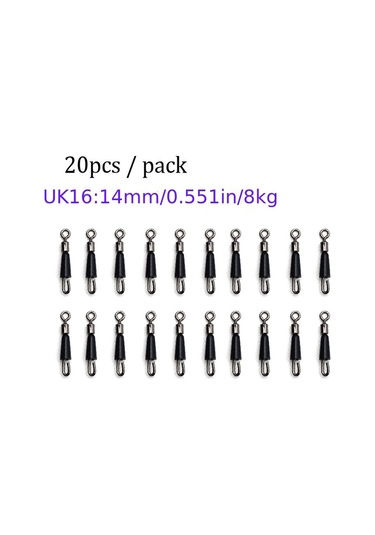 20 Adet Sazan Balıkçılık Hızlı Değişim Besleyici Döner Besleyici Döner Yapış Mücadele Konektörü - 14mm