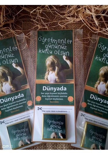Farklı Market 24 Kasım Öğretmenler Günü Kitap Ayraçlı Çikolata 20 Adet