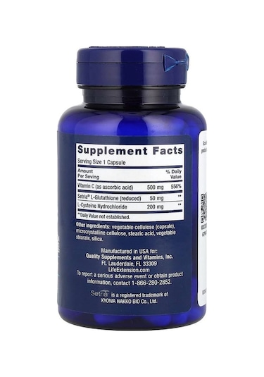 Life Extension Glutathione Cysteine & C 100 Kapsül