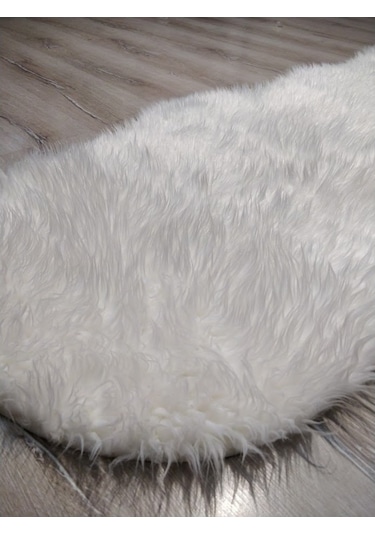 Yamalıhome Peluş Halı Apost Beyaz 75 x 200Cm Post Halı