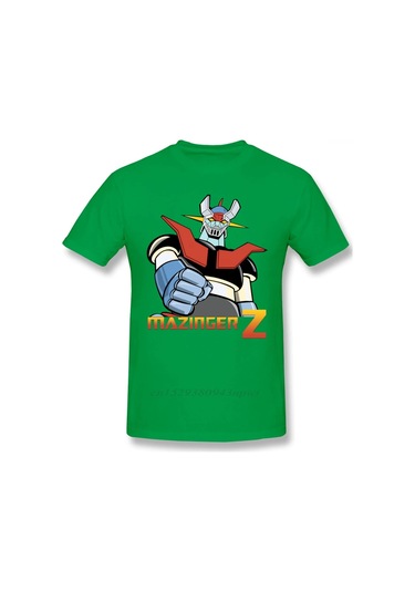 Vikineey Erkekler İçin Mazinger Z Robot Anime Kısa Kollu Vaporwave T-shirtgreen Green