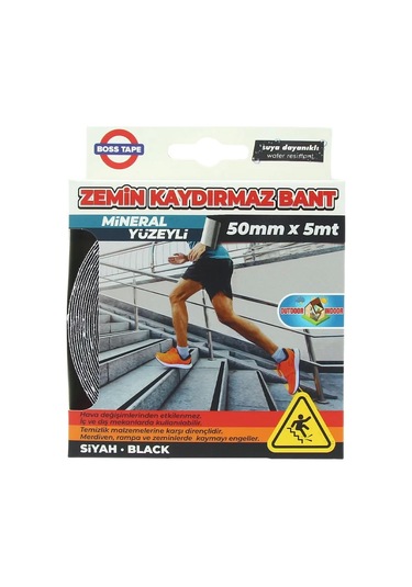 Boss Tape 2886 Zemin Merdiven Kaydırmaz Bant 50mmx5m Siyah