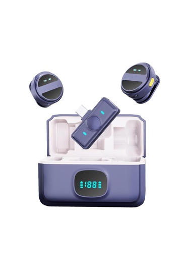 Kablosuz Yaka Mikrofonu Taşınabilir Gürültü Önleyici Kablosuz