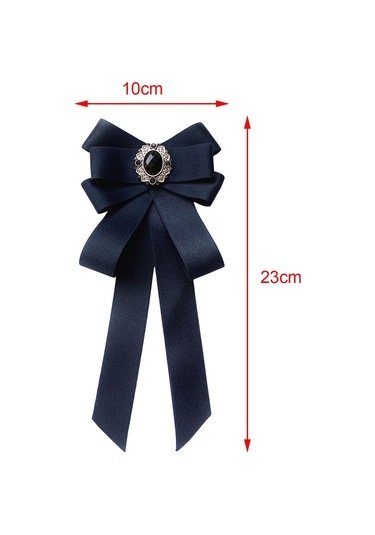 Suntek Kadın Ön Bağlanmış Ilmek Kravatlar Boyun Kravatı Lacivert