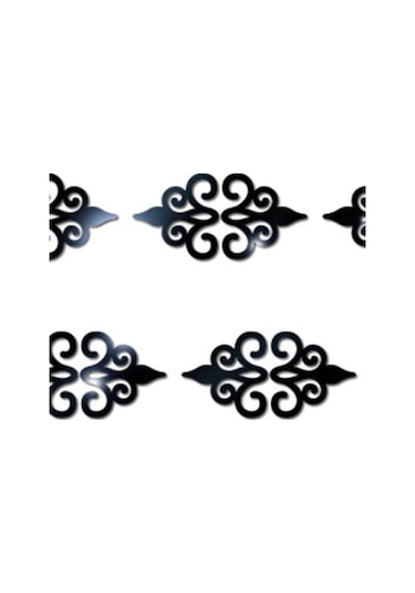 Siyah 10 Adet Çekici Duvar Etiketi Kolay Kurulum Akrilik Ayna Yüzey Dıy Siyah