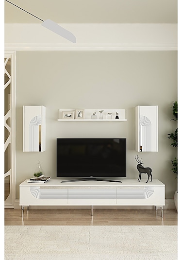 Tvr1803bs - Meyra Tvr180 Ünitesi Takım Beyaz-sılver 180cm Beyaz-sılver